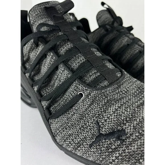 Puma Men’s Athletic Sneakers US 11.5 Gray Knit Lace-Up Running Shoes